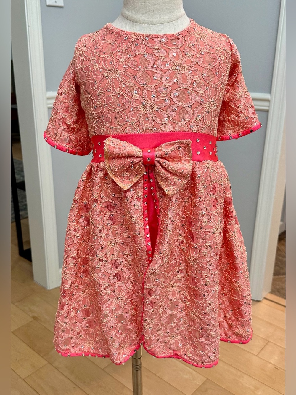 Coral lace lyrical costume